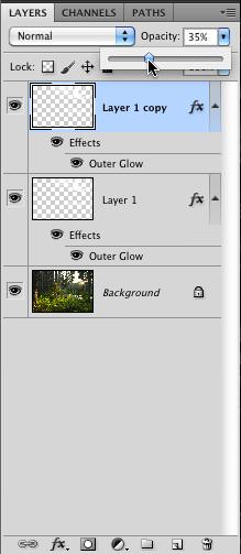 Changing the Opacity of the Jumped Layer Changing the Opacity of the Jumped Layer