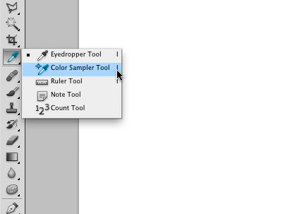 Selecting the Color Sampler Tool Selecting the Color Sampler Tool