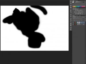 Displaying the layer mask. Displaying the layer mask.