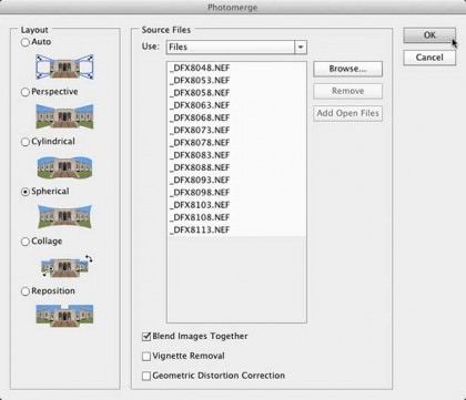 Photoshop's Photomerge Dialog Box Photoshop's Photomerge Dialog Box