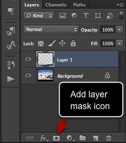 The Add layer mask icon. The Add layer mask icon.