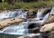Wide waterfall in Desolation Wilderness