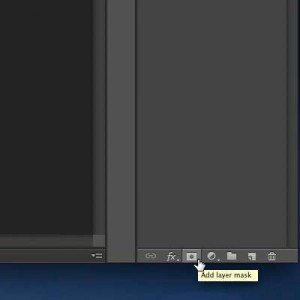 Clicking the "Add layer mask" icon.