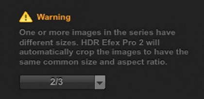 HDR Efex Pro 2 EV Spacing Selection