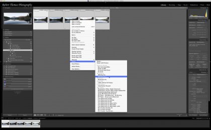 Selecting Panoramas in Lightroom for HDR Processing